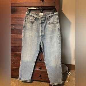 AGOLDE 90S PINCH CROP HIGH-RISE in Ripple NWOT Sz 31 Runs a little Big